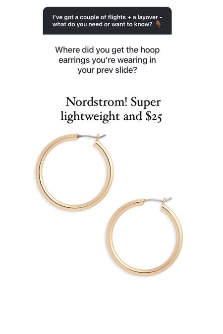 Lightweight hoop earrings :)