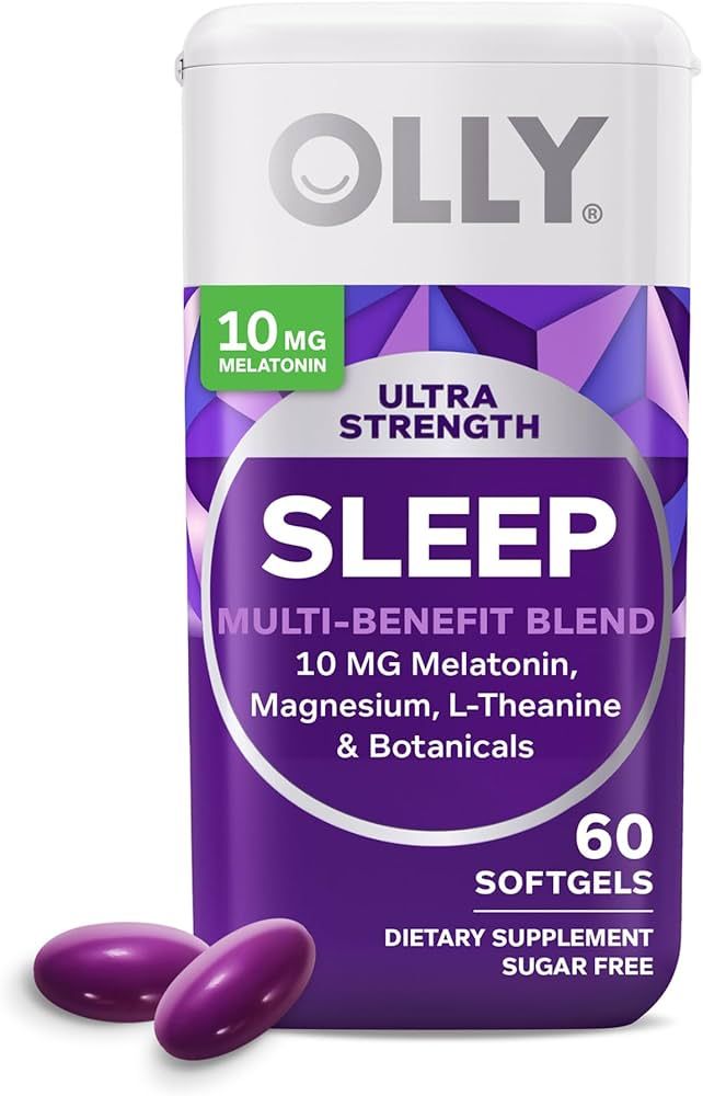 OLLY Ultra Strength Sleep Softgels, 10mg Melatonin, L-Theanine, Chamomile, Magnesium, Lemon Balm,... | Amazon (US)