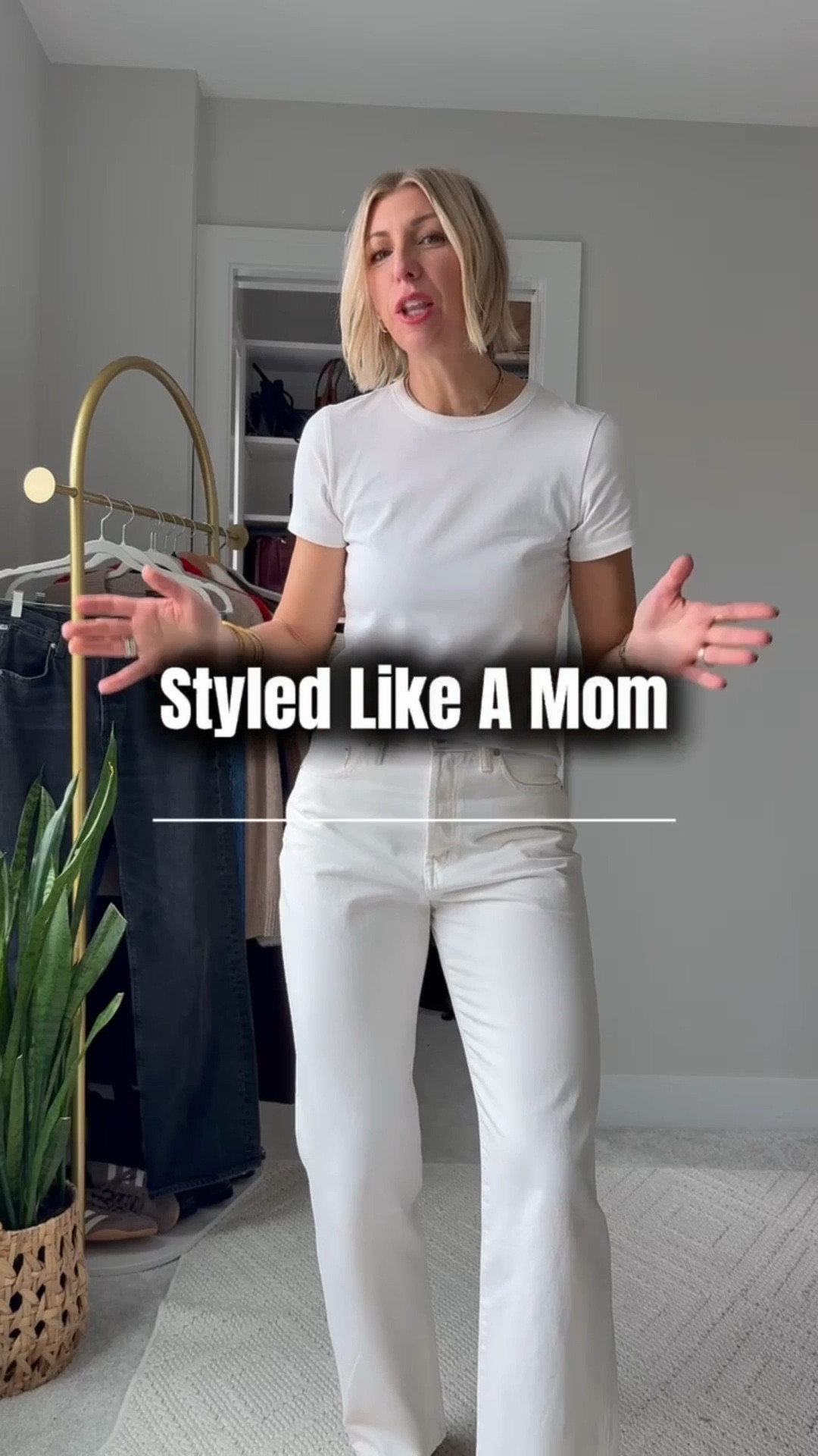 This is the outfit I rely on when I need to look pulled together from school drop-off ➝ client meetings ➝ dinner out — all without changing my base.

✔️ Crisp white tee
✔️ Structured straight-leg denim
✔️ Effortless layers + strategic accessories = 3 looks in one

Here’s how I styled it 3 ways in under 2 minutes — and the exact pieces I used (plus a few swap options you can make your own). Whether you’re running errands or running your business, this formula works.

✨ Linked every layer, from day sneakers to statement earrings for night
✨ Tap each look to shop and recreate it your way

📌 Save this post when you want an outfit that’s easy, elevated, and mom-life ready.

#StyledLikeAMom #WinterWhiteLook #LTKStyle #CapsuleWardrobe #EffortlessChic #MomStyleUpgrade #LTKOutfitIdea
These are my new Pistola straight leg jeans wearing my true to size 28 in these is 100% cotton jeans and a size small in the white tea the oversized cashmere sweater I’m wearing a size small and I sized up to a medium in my brown wool overcoat  

#LTKgrwm #LTKmomlife #LTKootd