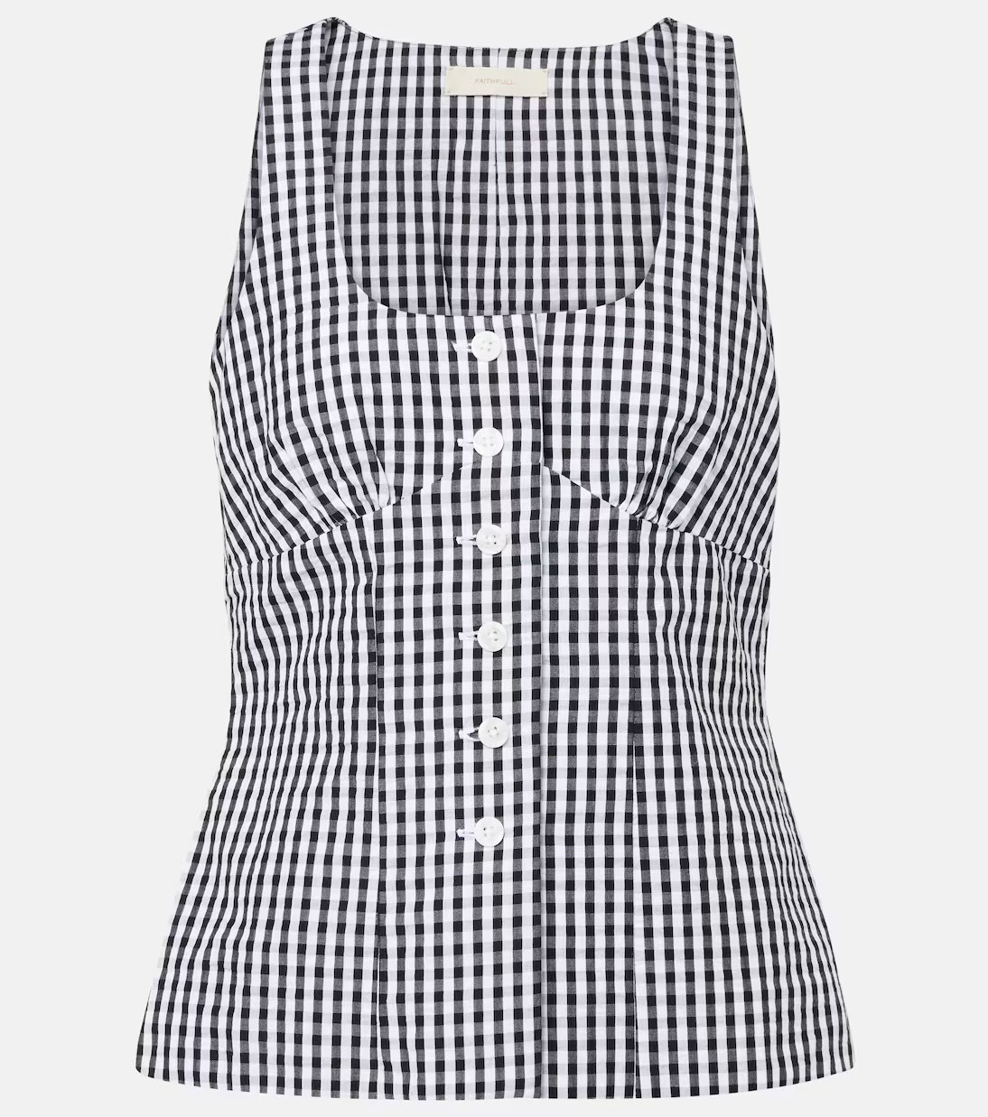 Gingham cotton poplin top | Mytheresa (US/CA)
