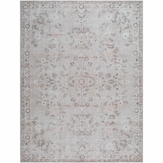 My Texas House Everyday Living Blair Traditional Floral Indoor Washable 5' x 8' Area Rug | Walmart (US)