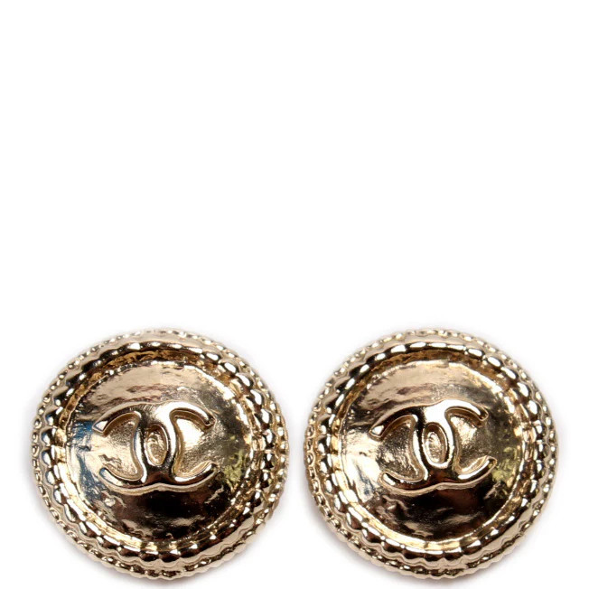 Round CC Earrings | Keeks Designer Handbags