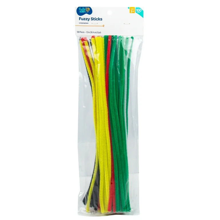 Hello Hobby Rainbow Fuzzy Sticks, 100-Pack - Walmart.com | Walmart (US)
