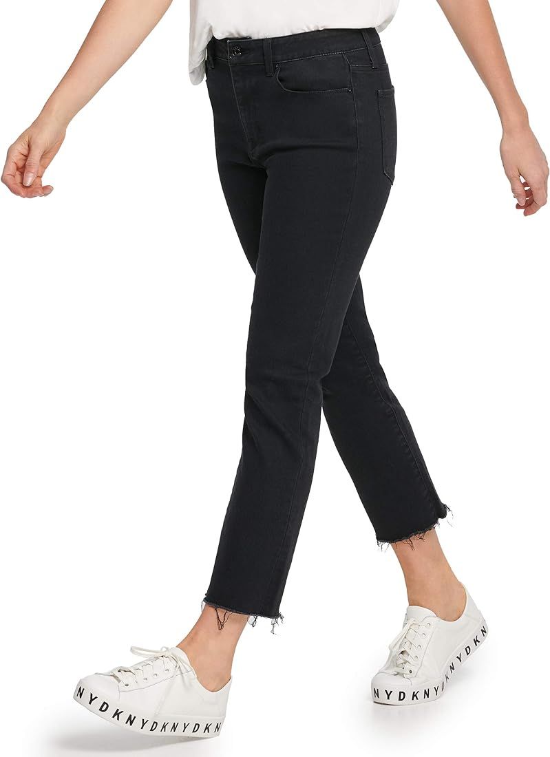 DKNY Women's Rivington Slim Straight Crop Jeans | Amazon (US)