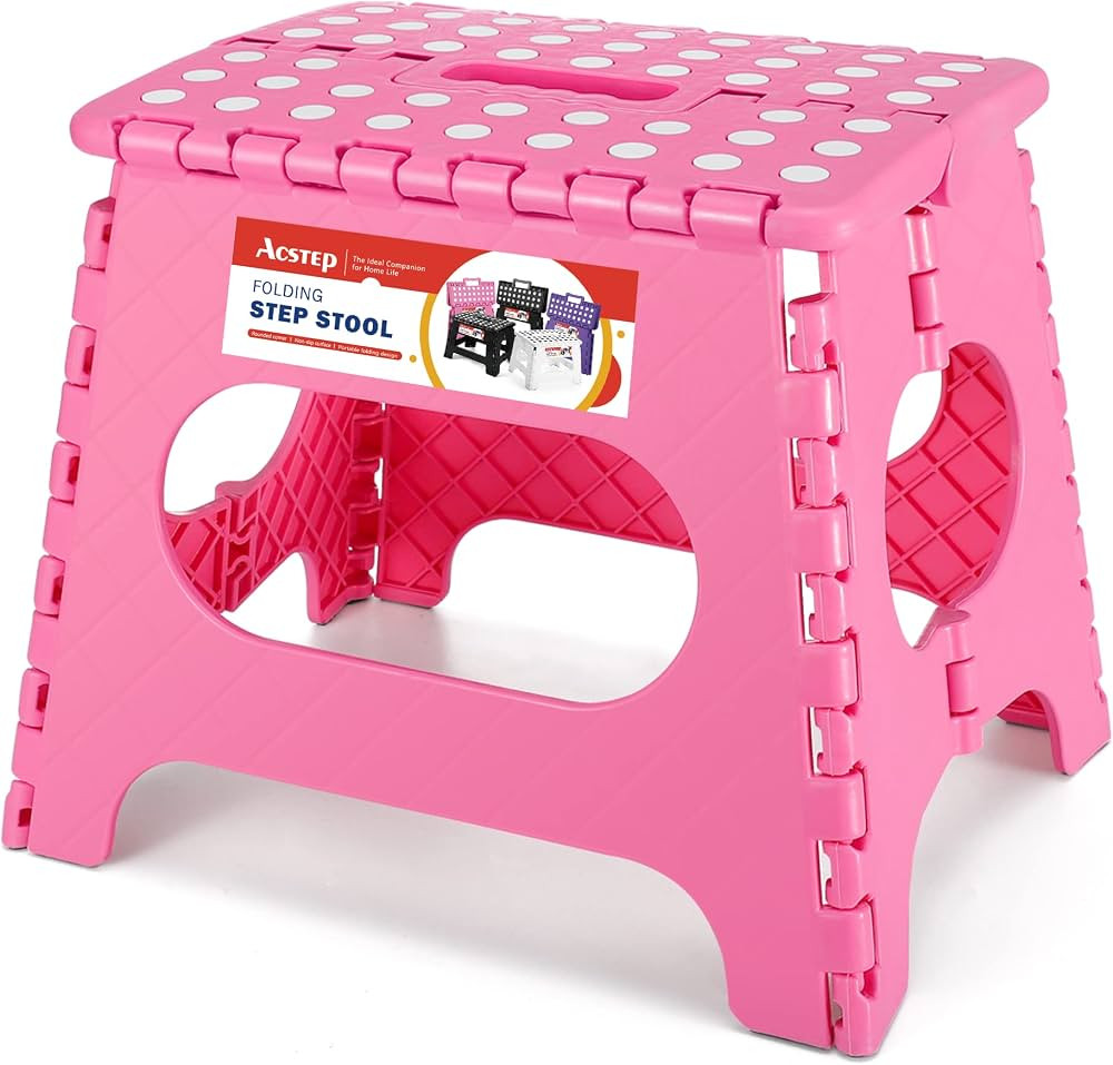 ACSTEP Folding Step Stool for Adults-11 Height Lightweight Plastic Stepping Stool. Foldable Step ... | Amazon (US)