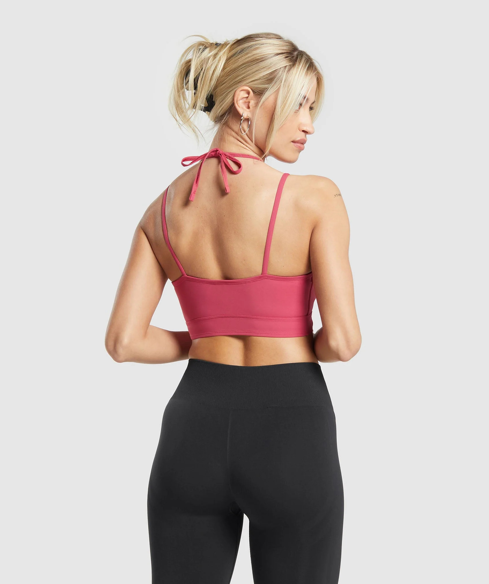 Gymshark Halterneck Crop Cami Tank - Vintage Pink | Gymshark US