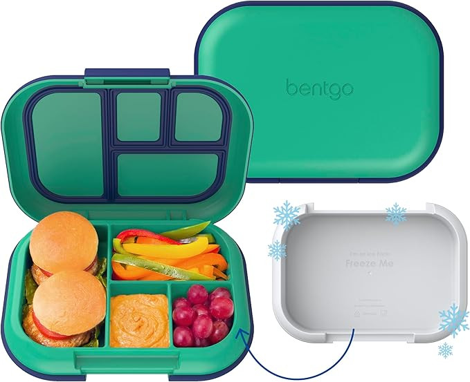 Bentgo Chill Kids Leak-Proof Lunch Box - 4-Compartment Bento Box with Built-In Ice Pack, 3.3 Cup ... | Amazon (US)