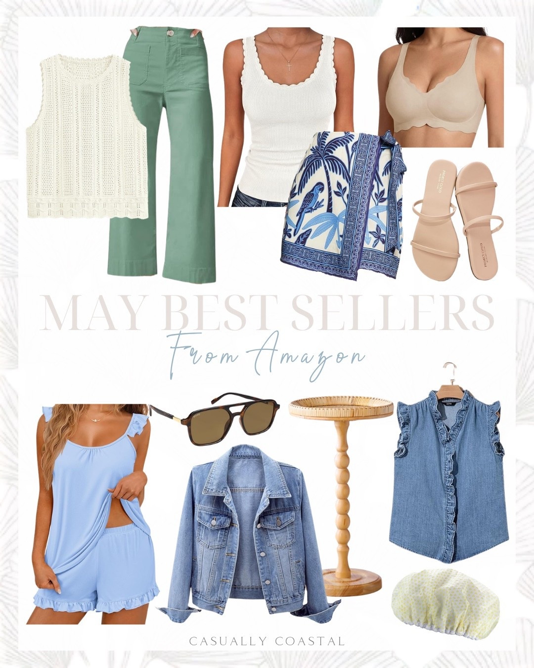 May Best Sellers From Amazon 

Amazon matching set, Amazon jeans, Amazon sandals, Amazon skirt, Amazon tank top, Amazon crochet top, Amazon denim jacket, Amazon sunglasses, Amazon denim top, Amazon bra, high waisted cropped wide leg green pants, denim vest, coastal style, Amazon side table, Amazon summer top, crochet sweater vest, boho wrap mini skirt, scoop neck tank top, wireless jelly bra, neutral sandals, strappy sandals, blue pajama set, rattan round drink table, drybar shower cap, distressed denim jacket, aviator sunglasses

#LTKHome #LTKSeasonal