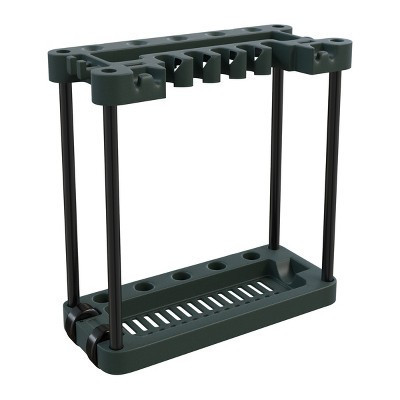 Garden Tool Organizer - Portable Rolling Utility Rack with Wheels Holds 40 Yard Tools and Broom Holder - Garage Organizers and Storage by Stalwart | Target