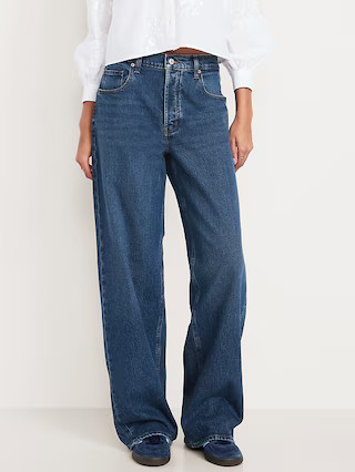 Low-Rise Slouchy Wide-Leg Jeans | Old Navy (US)