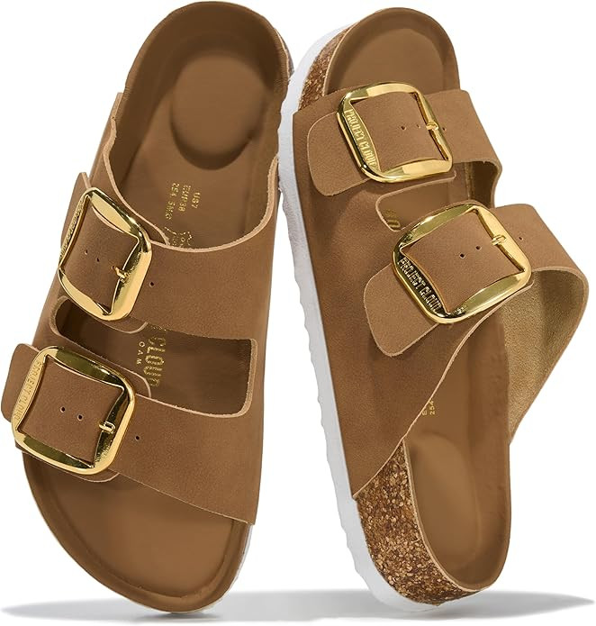 Project Cloud 100% Genuine Leather Flat Sandals for Women 2026 Comfortable Beach Essentials Women... | Amazon (US)