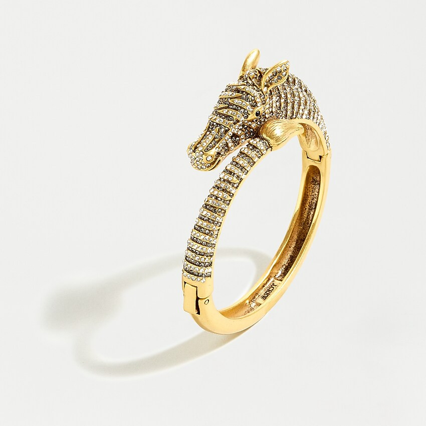 Pavé zebra hinge cuff | J. Crew US