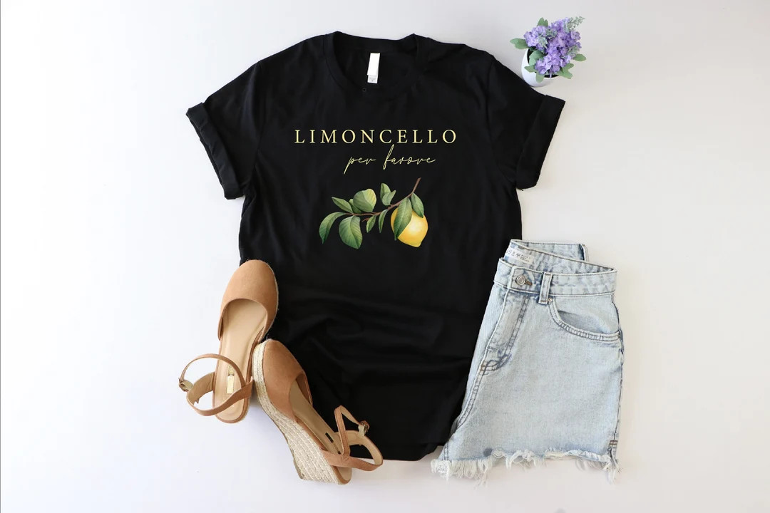 Limoncello Shirt, Capri Italy Shirt, Jersey Shirt, Amalfi Coast Tshirt, Lemon Shirt, Positano Shi... | Etsy (US)