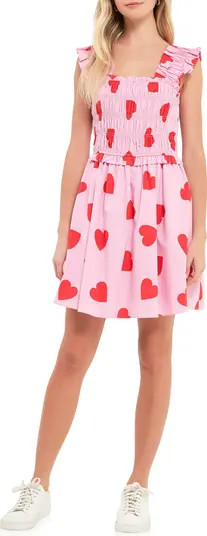 English Factory Heart Shape Shirred Sundress | Nordstrom | Nordstrom