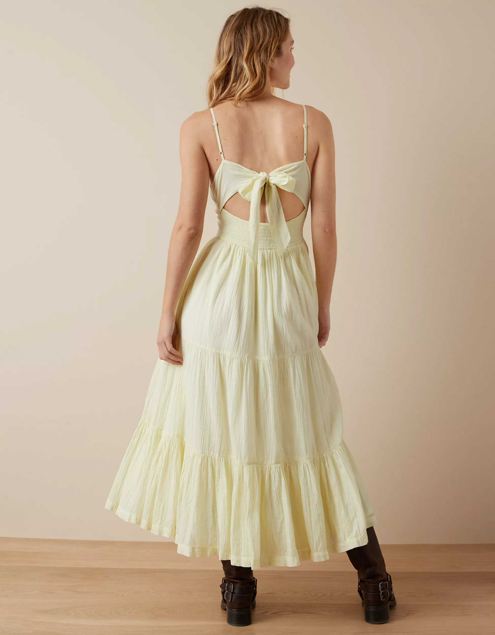 AE Tie Back Midi Dress | American Eagle Outfitters (US & CA)