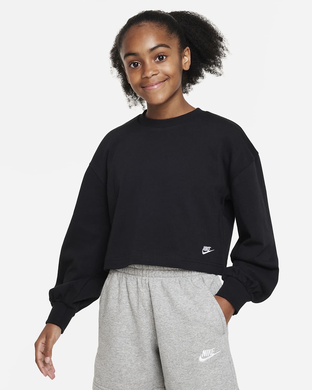 Nike Sportswear Big Kids' (Girls') Crop Crew-Neck Top. Nike.com | Nike (US)