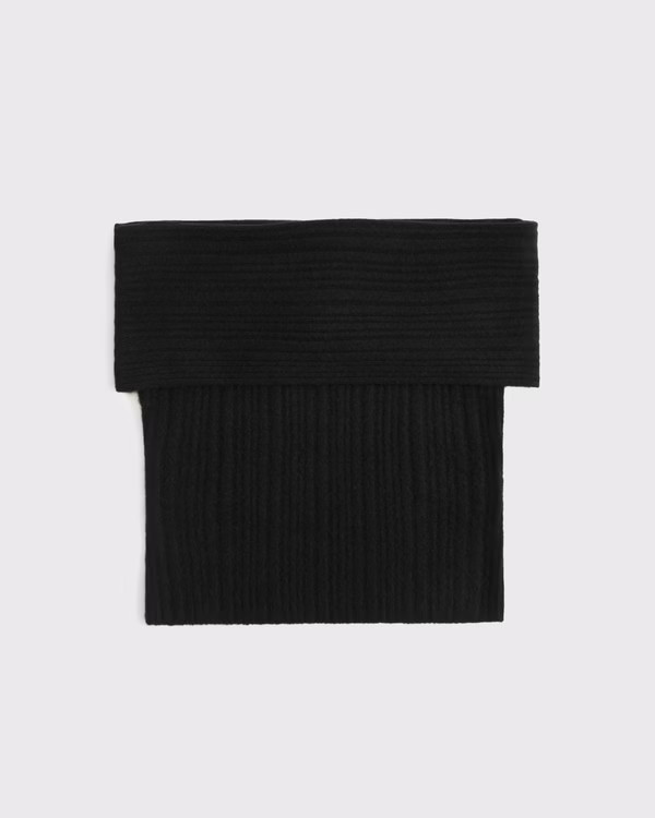 Ribbed Foldover Off-The-Shoulder Sweater Top | Abercrombie & Fitch (UK)