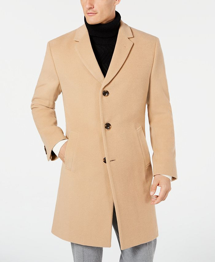 Nautica Men's Barge Classic Fit Wool/Cashmere Blend Solid Overcoat & Reviews - Coats & Jackets - ... | Macys (US)