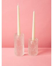 2pc Glass Kendir Candleholders | Decorative Objects | HomeGoods | HomeGoods
