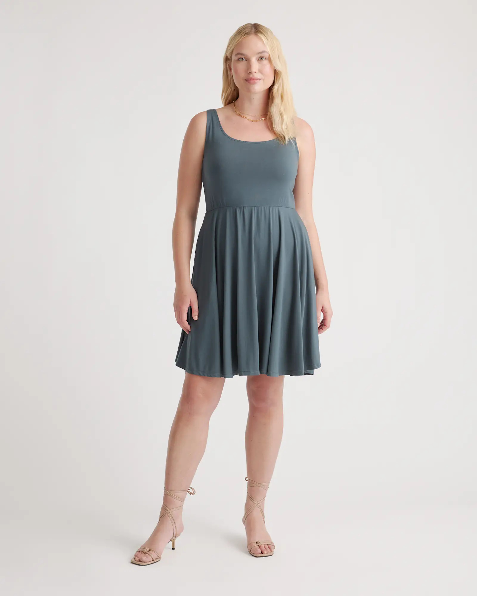 Tencel Jersey Fit & Flare Mini Dress | Quince