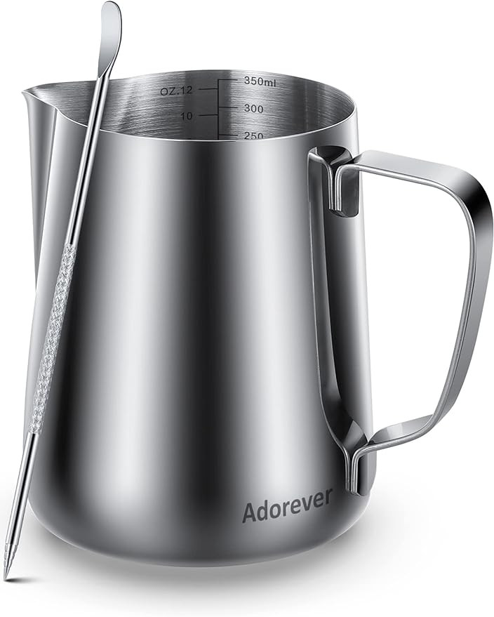 Milk Frothing Pitcher 350ml/600ml/900ml/1500ml (12oz/20oz/32oz/50oz) Steaming Pitchers Stainless ... | Amazon (US)