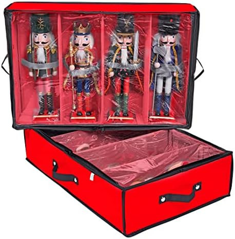 ProPik 2 Pack Christmas Figures Storage Box | Each Holds 4 Holiday Figurines up to 16” | Adjust... | Amazon (US)