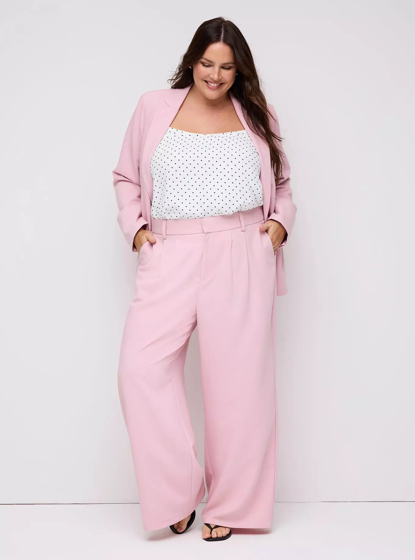 Tailored Twill High-Rise Wide Leg Pant | Torrid (US & Canada)