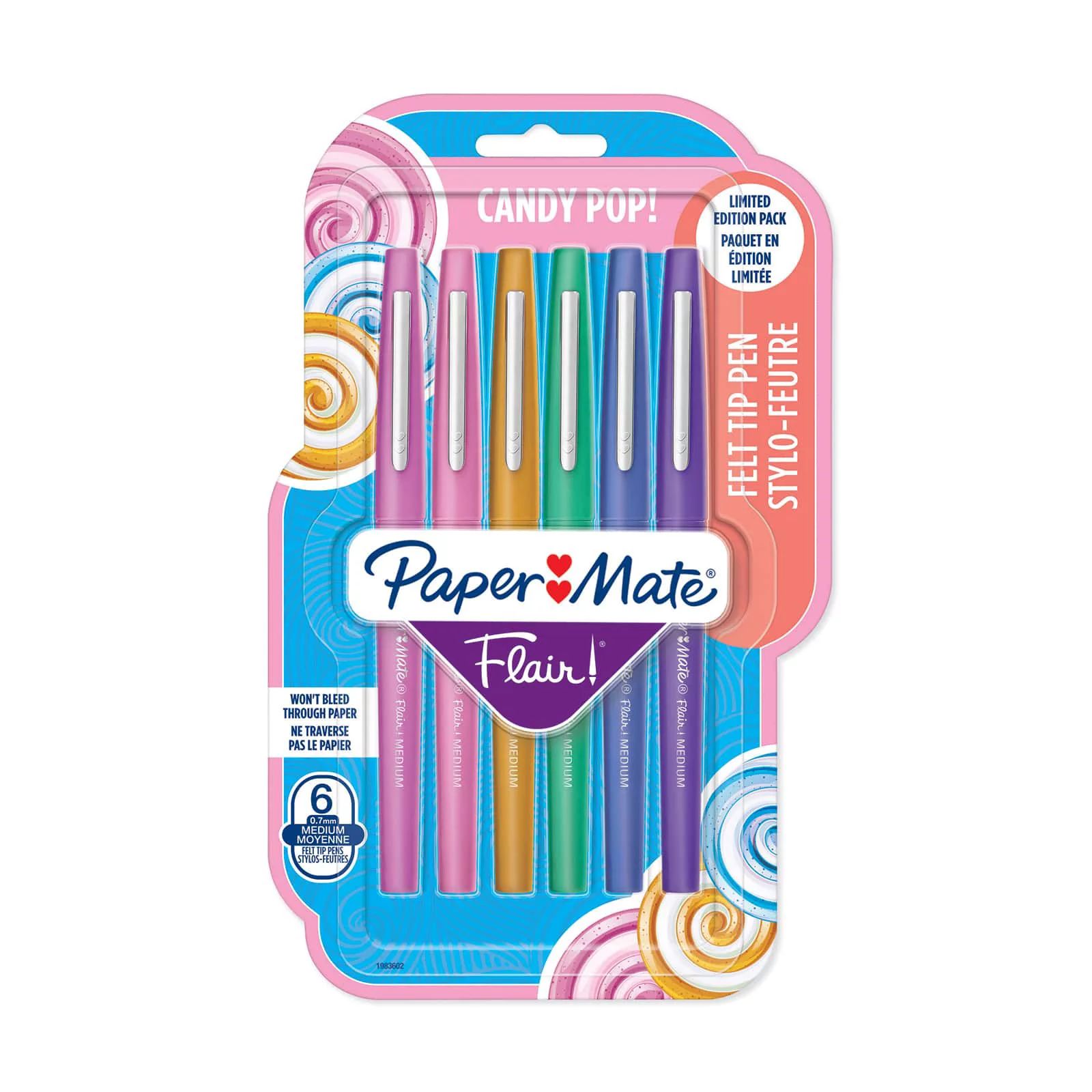 12 Packs: 6 ct. (72 total) Paper Mate® Flair® Felt Tip Candy Pop Pen Set | Walmart (US)