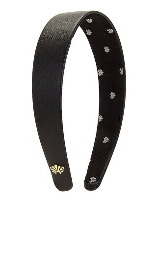 Faux Leather Bessette Headband in Jet | Revolve Clothing (Global)