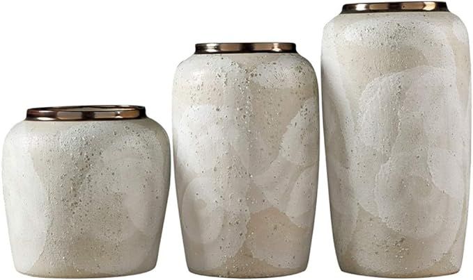 Flower Container – ChangSQ Vintage Dining Table Vase, Stoneware Vase Desktop Ceramic Vase Home ... | Amazon (US)