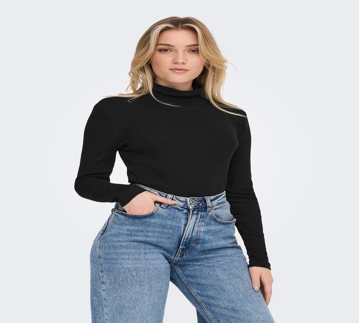 High Neck Oberteil mit langen Ärmeln | ONLY® | Only.com