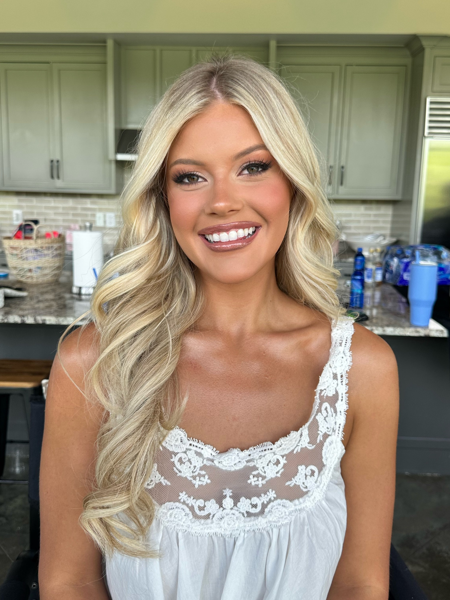 Face/base products on Macie’s bridal glam 🤍