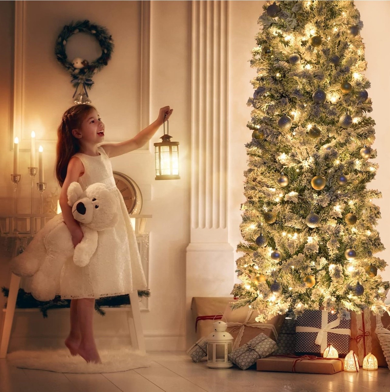 This 6ft prelit white flocked pencil tree is 50% off with promo code OYPBWI2K

#LTKHoliday #LTKHome #LTKSaleAlert