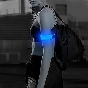 BSEEN LED Lighted Armband for Running - 2nd Generation Heat Seal LED Slap Bracelet, Light Up Even... | Amazon (US)