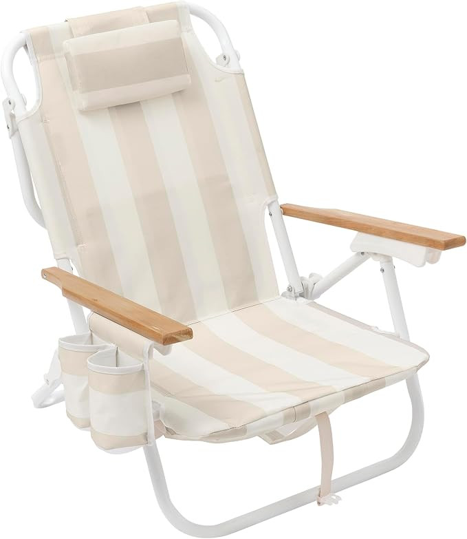 SUNNYLiFE Beach Chair Deluxe | Oyster Stripe | Amazon (US)