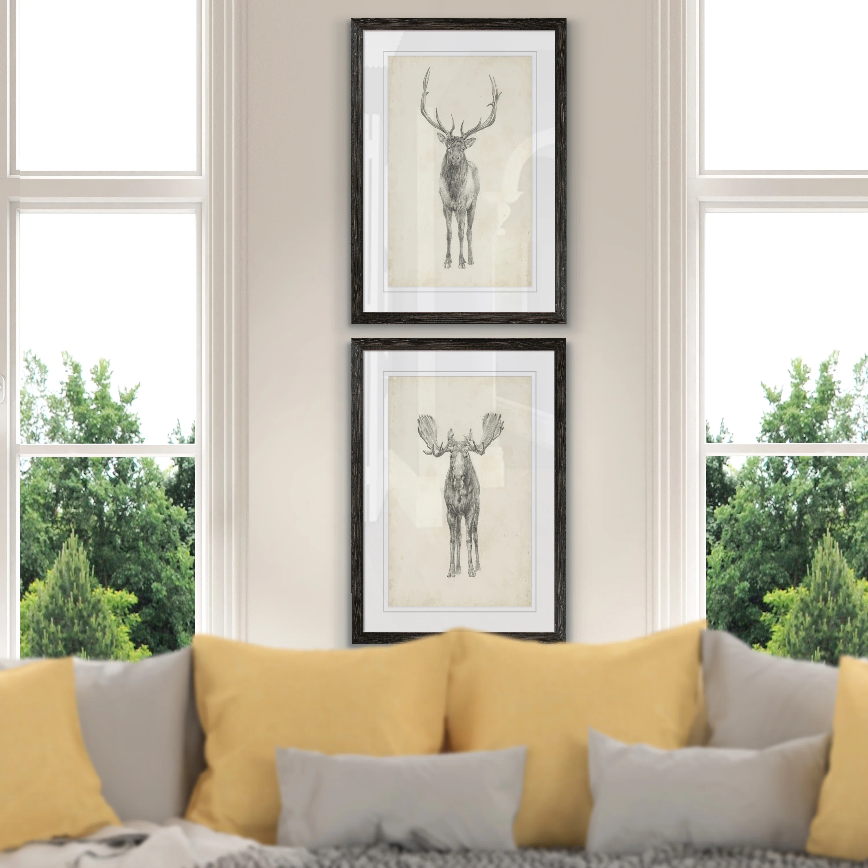 " Moose Study " by Antonyus Bunjamin (Abe) 2 - Pieces | Wayfair North America
