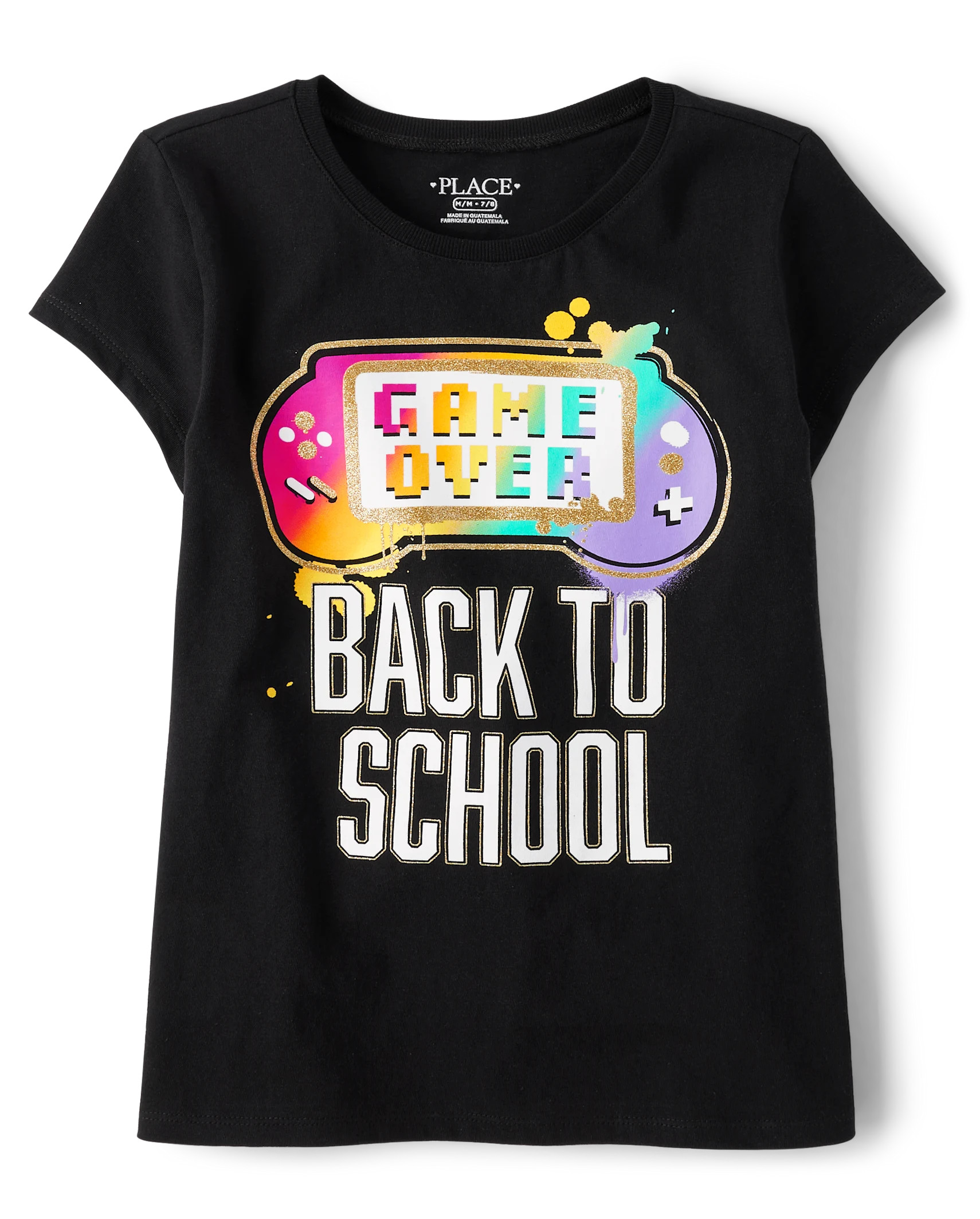 Girls Gamer School Graphic Tee - black | The Children's Place