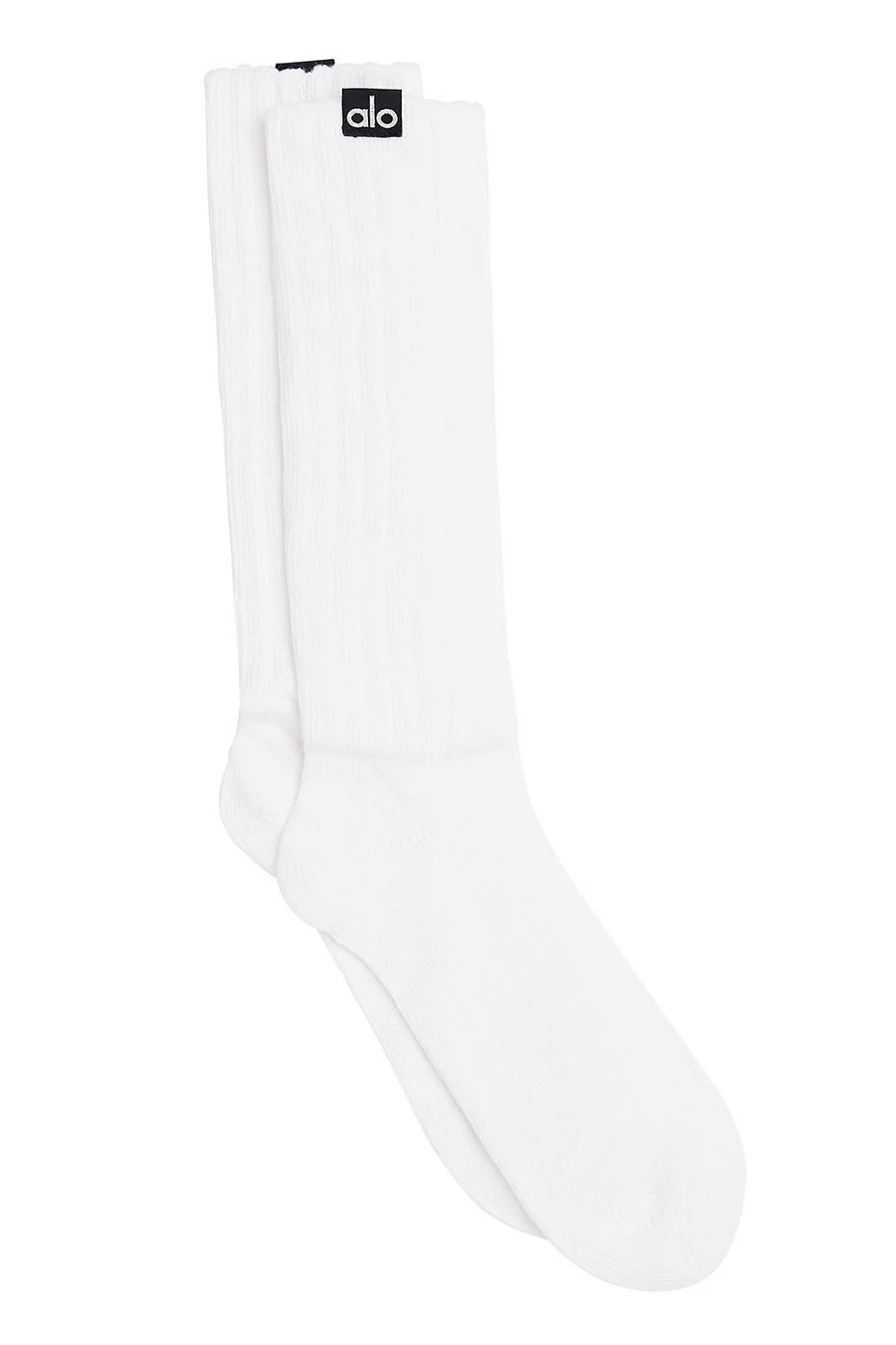 Alo YogaÅ½ | Women's Scrunch Socks in White, Size: S/M (5-7.5) | Alo Yoga
