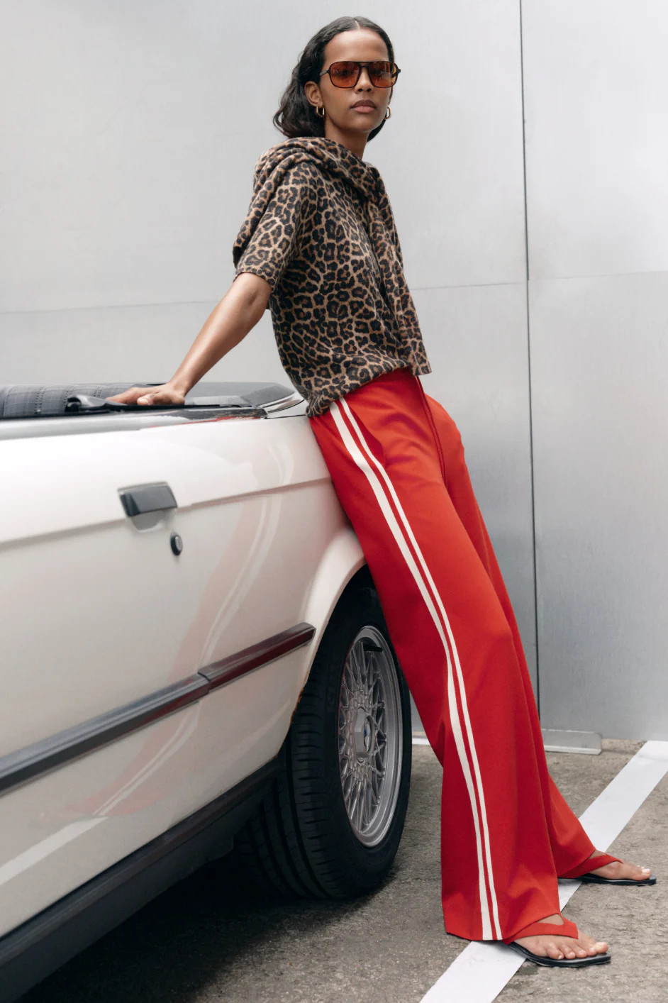 Penny Ponte Trouser - Red/Ivory | WYSE London