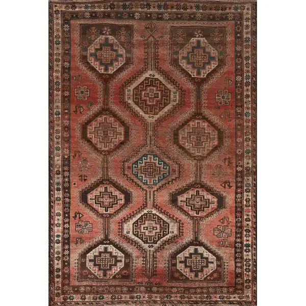 Vegetable Dye Lori Persian Area Rug Handmade Wool Carpet - 5'5" x 7'10" | Bed Bath & Beyond