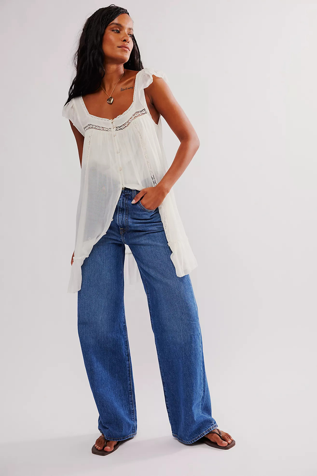 Levi's Ribcage Wide-Leg Jeans | Free People (Global - UK&FR Excluded)