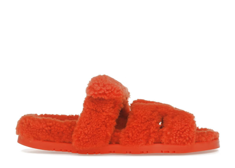 Hermes Chypre Sandal Shearling (Women's) Sneakers in Orange | StockX