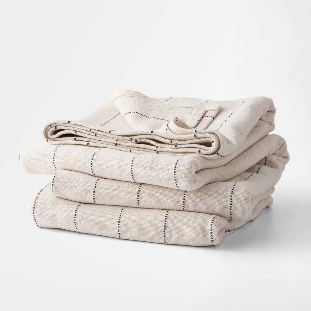 Cotton Pinstripe Blanket | Schoolhouse