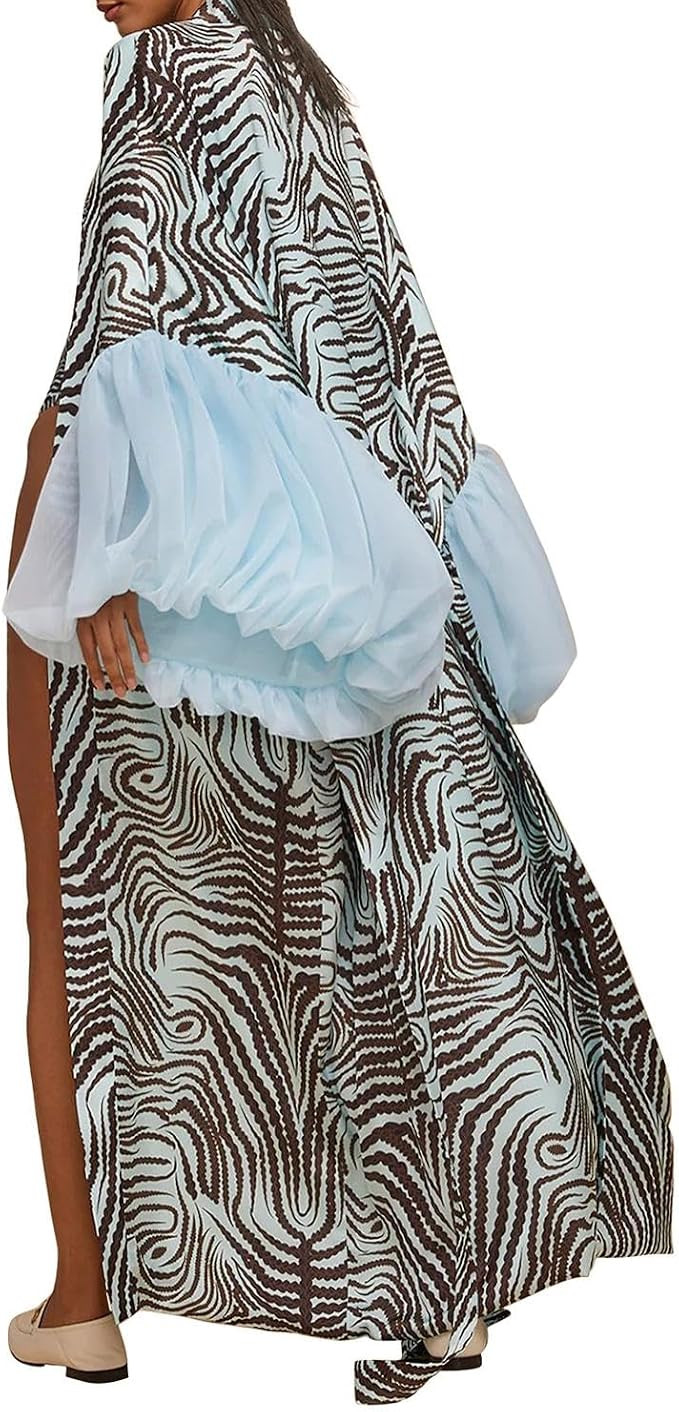 Lightweight Satin Long Kimono Cardigan for Women Swimwear Cover Ups Silk Robe | Amazon (US)