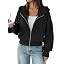 Trendy Queen Zip Up Hoodies For Women Cropped Sweatshirts 2026 Fall Outfits | Amazon (US)