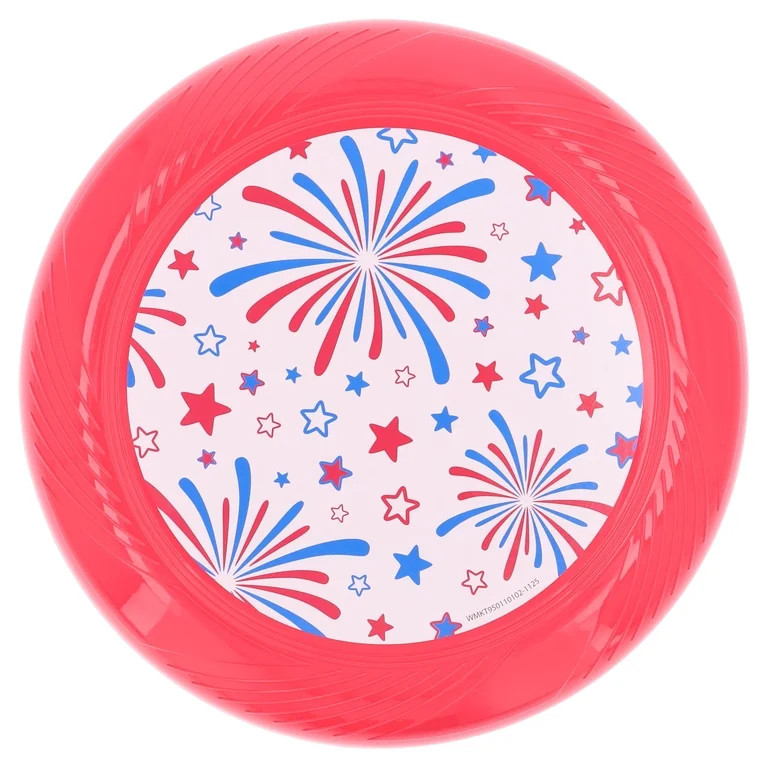 Fireworks Flying Disc, Red/White/Blue, 10", Patriotic by Way To Celebrate | Walmart (US)