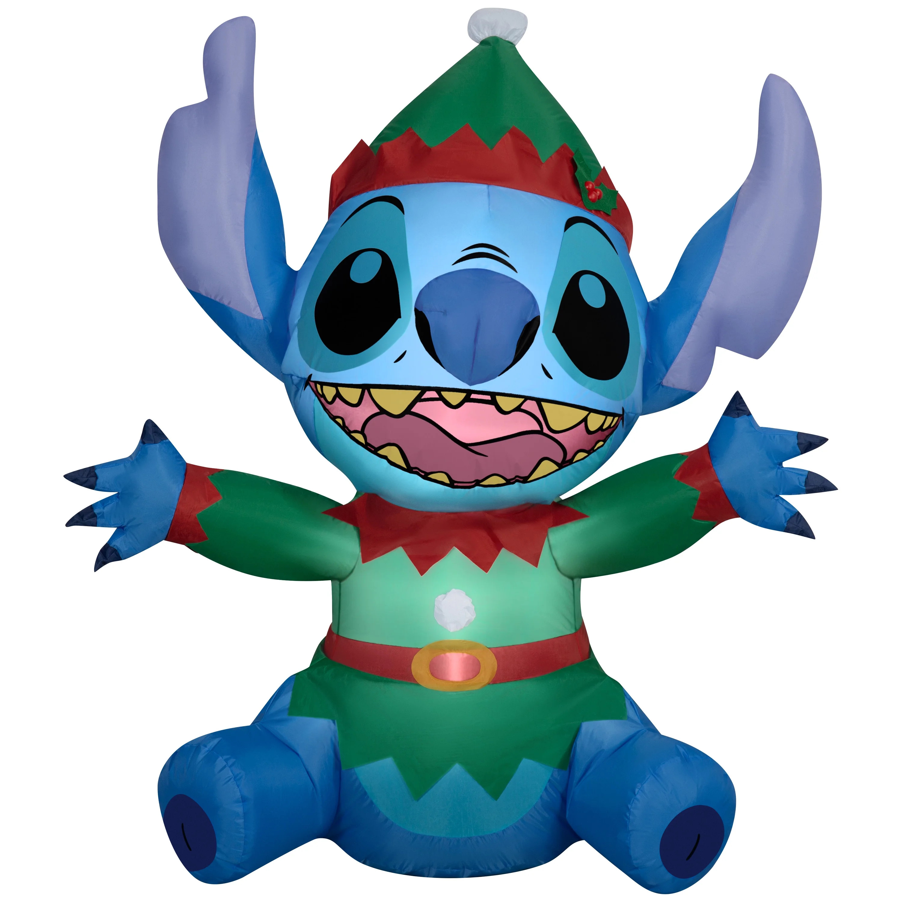4.5 ft Stitch as Elf Christmas Airblown Yard Inflatable, Multicolor, by Disney | Walmart (US)