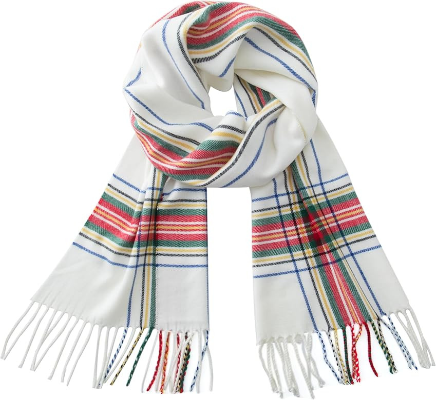CALVIN & OLIVIA Cashmere Feel Scarf Soft Winter Ombre Nova Buffalo Tartan Tweed Houndstooth Plaid... | Amazon (US)