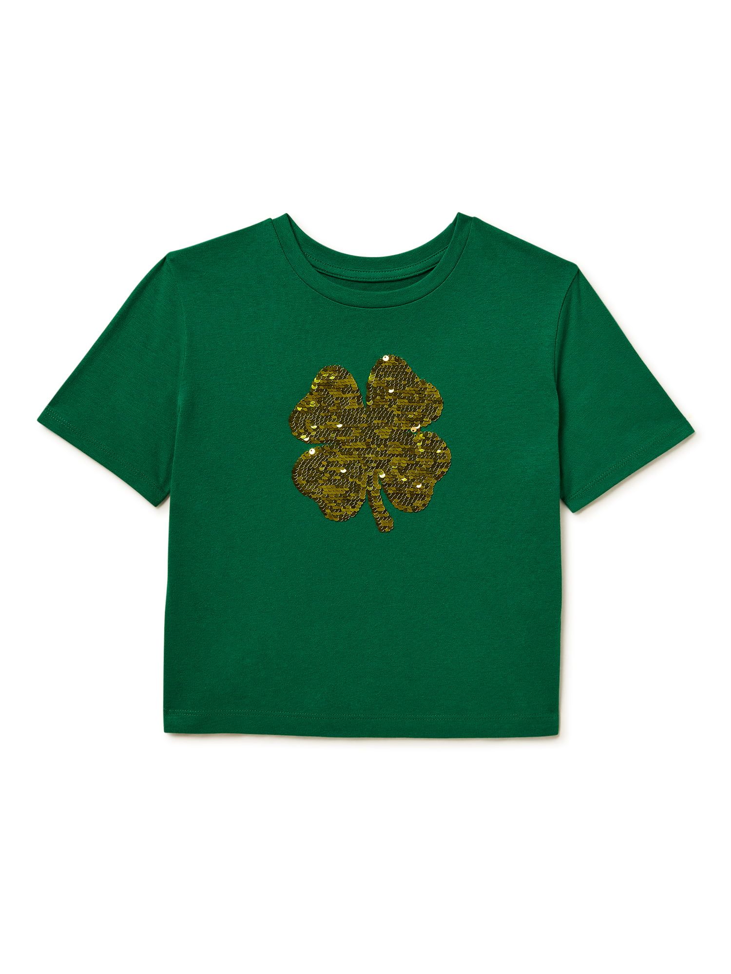 WAY TO CELEBRATE!St. Patricks' Day Girls Short Sleeve Clover Tee, Sizes 4-18USD$6.98(1.0)1 star o... | Walmart (US)