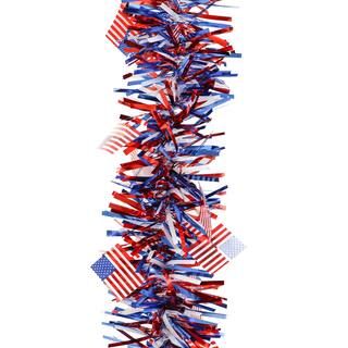 9ft. Red, White & Blue Tinsel Garland by Ashland® | Michaels Stores